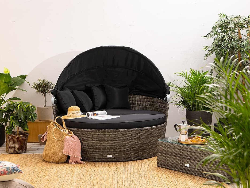 Gartenmöbel-Set Comfort Garden 1436 (Grau + Schwarz)