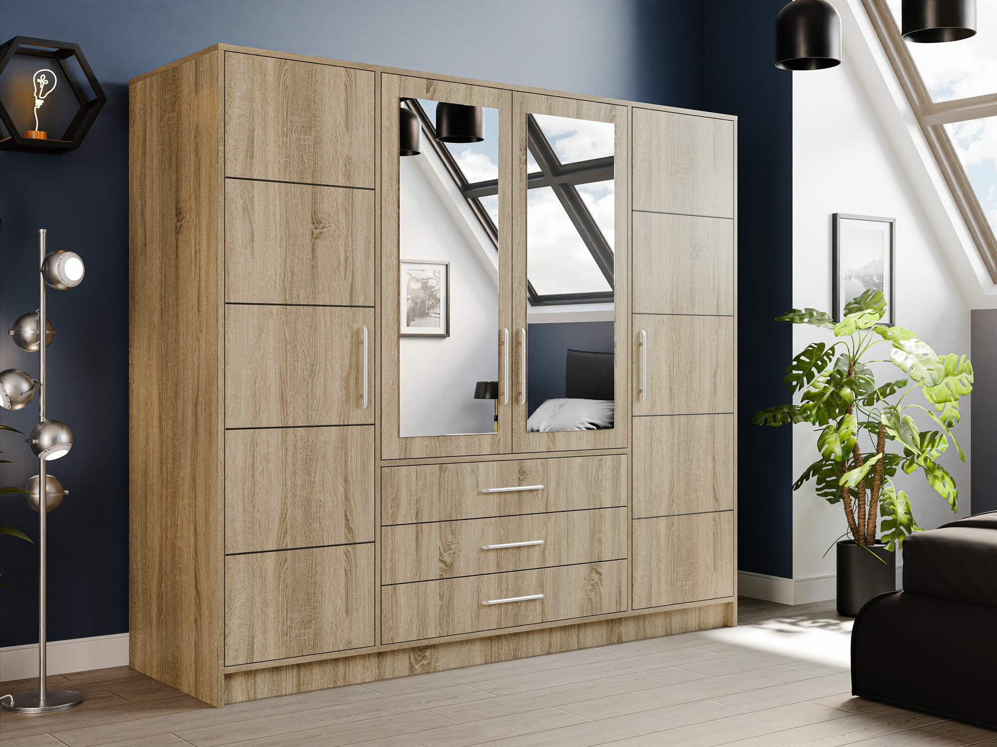 Kleiderschrank Dortivu (Sonoma eichenholz)