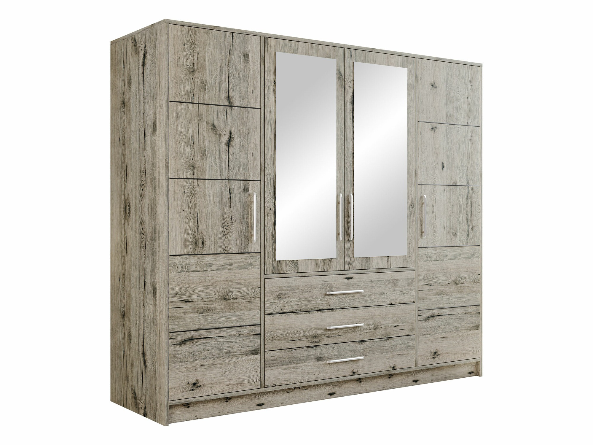 Kleiderschrank Dortivu (Wellington Eichenholzoptik)