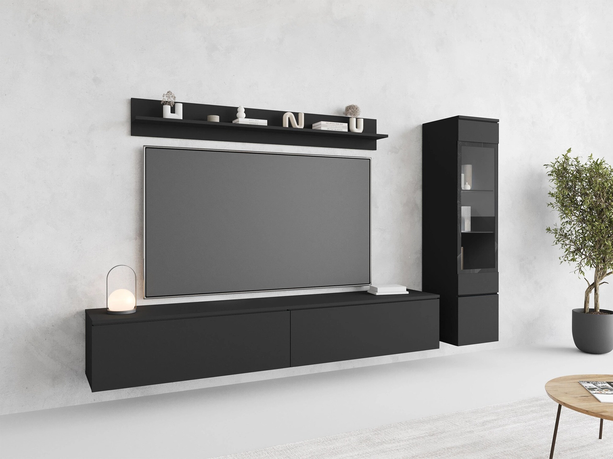 Wohnzimmer-Set Mirfivo 100 (Graphit)