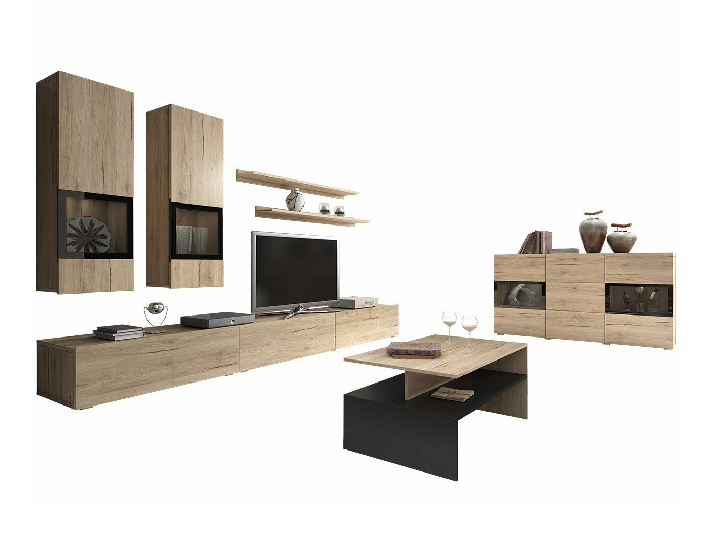 Wohnzimmer-Set Serodeu 104 (San-Remo-Eiche)