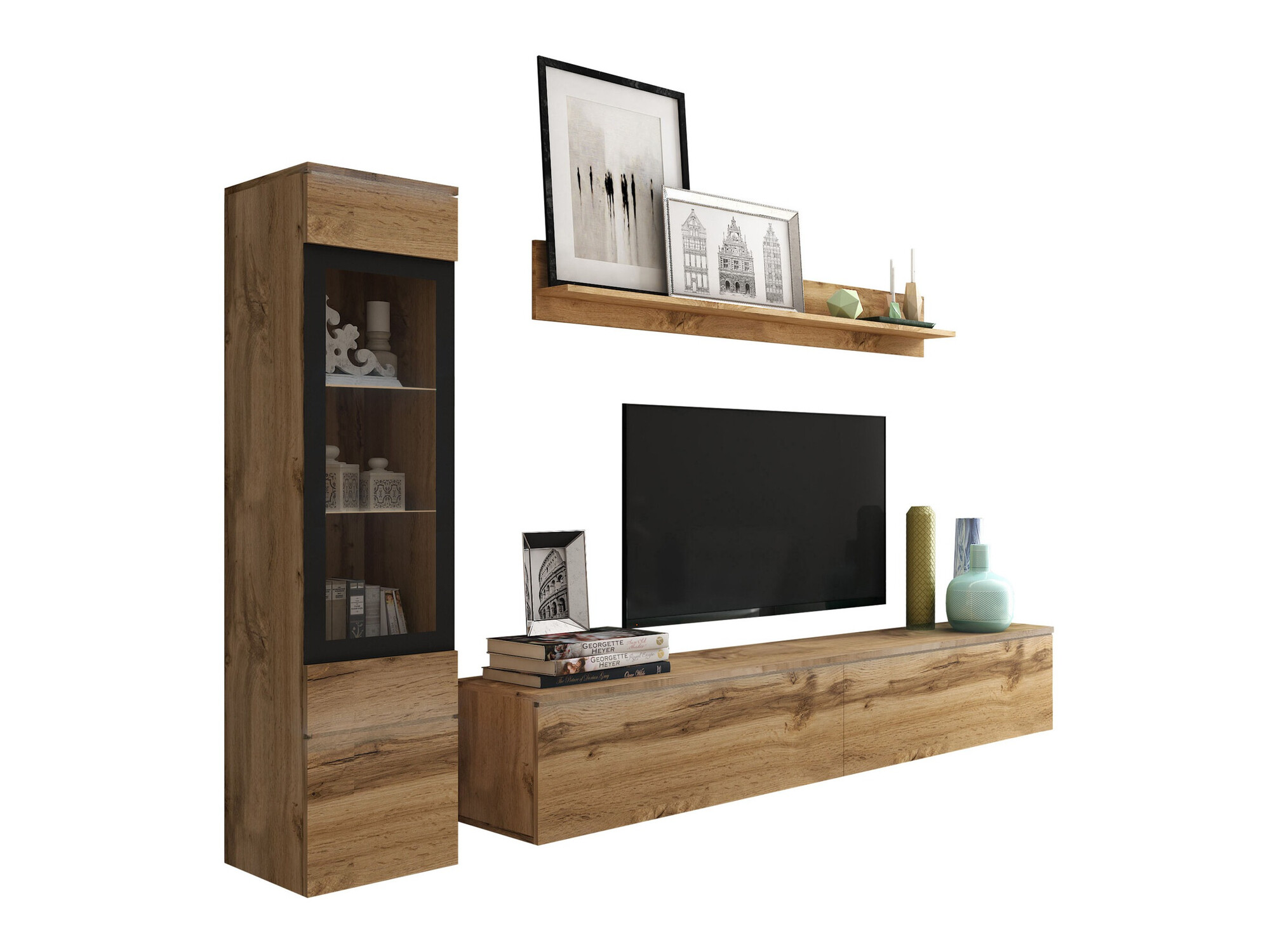 Wohnzimmer-Sets Mirfivo 100 (Wotan Eiche)