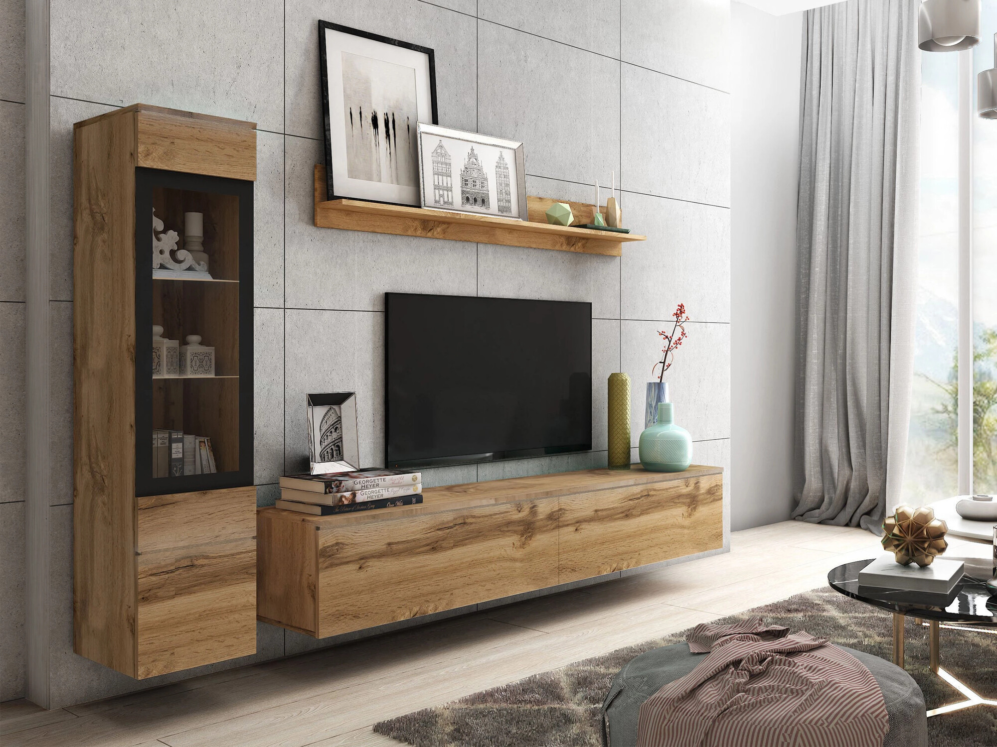 Wohnzimmer-Sets Sarasota 125 (Wotan Eiche)