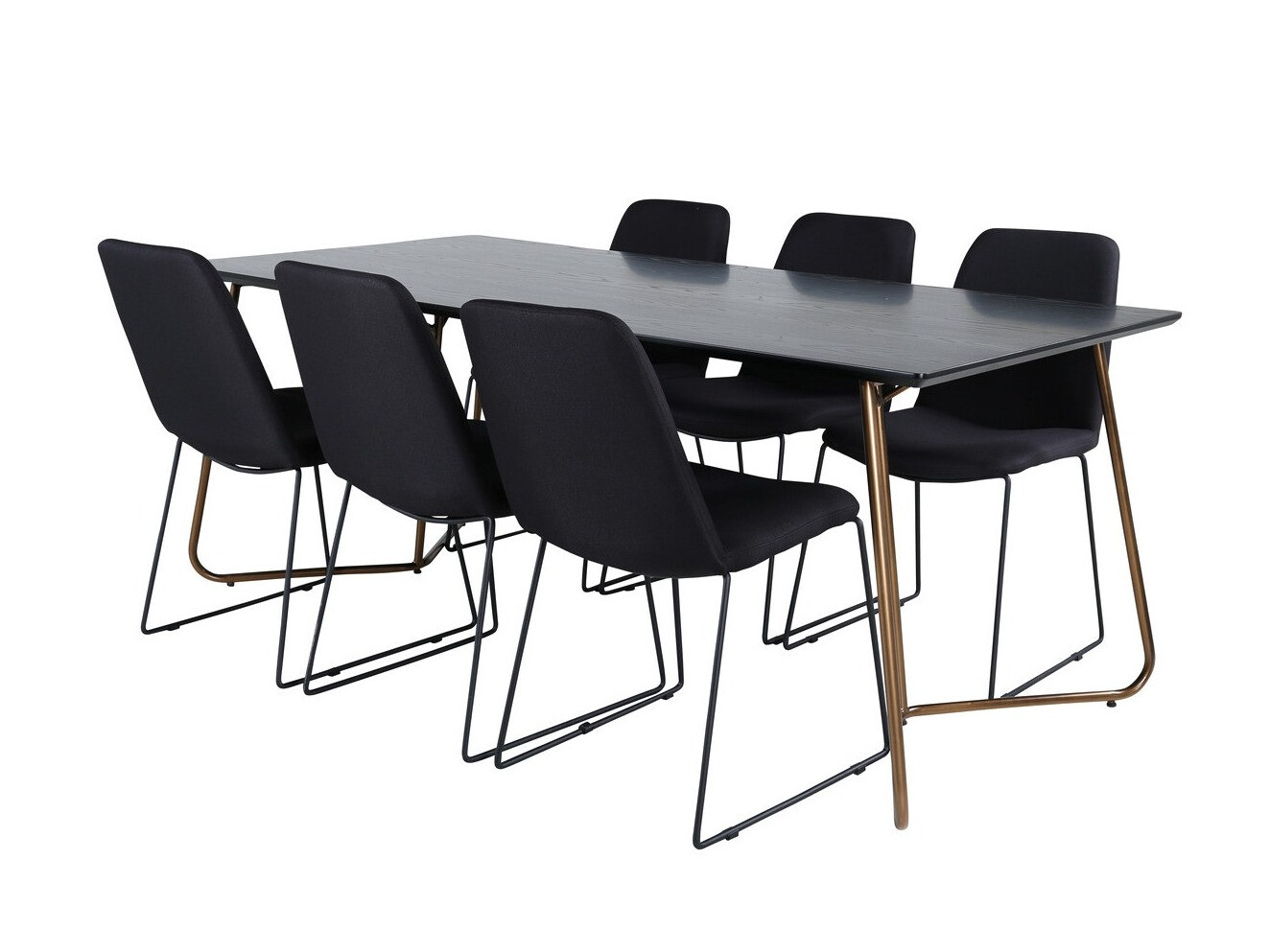 Essgruppe Dallas 3039 (Schwarz + Kupfer)