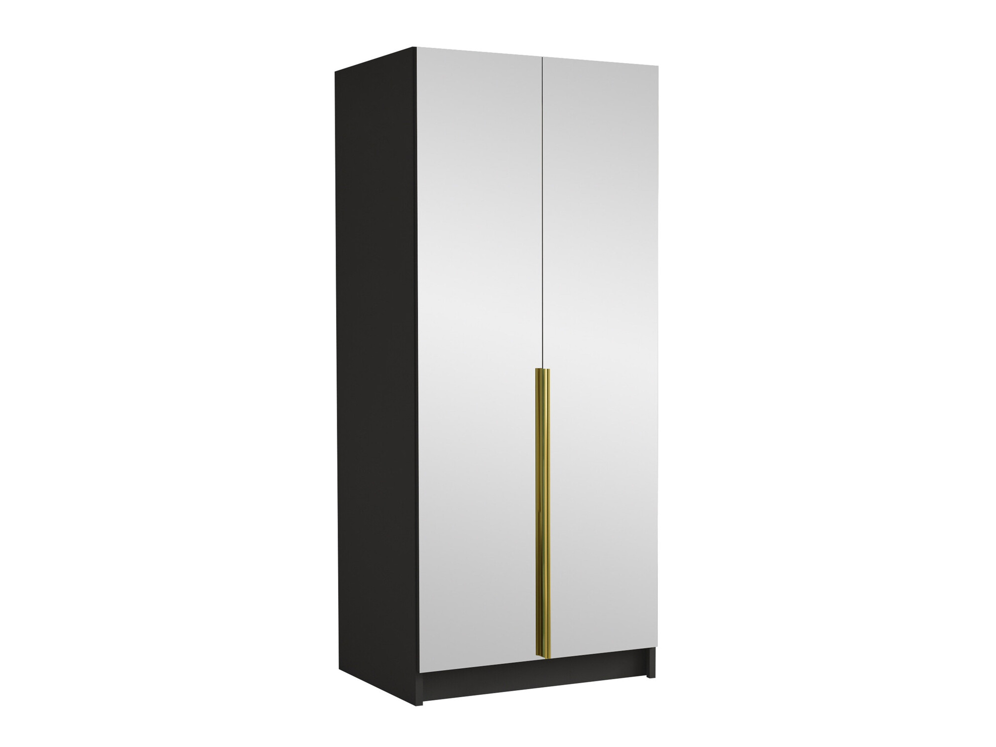 Kleiderschrank Closico Staton III (Schwarz + Gold)