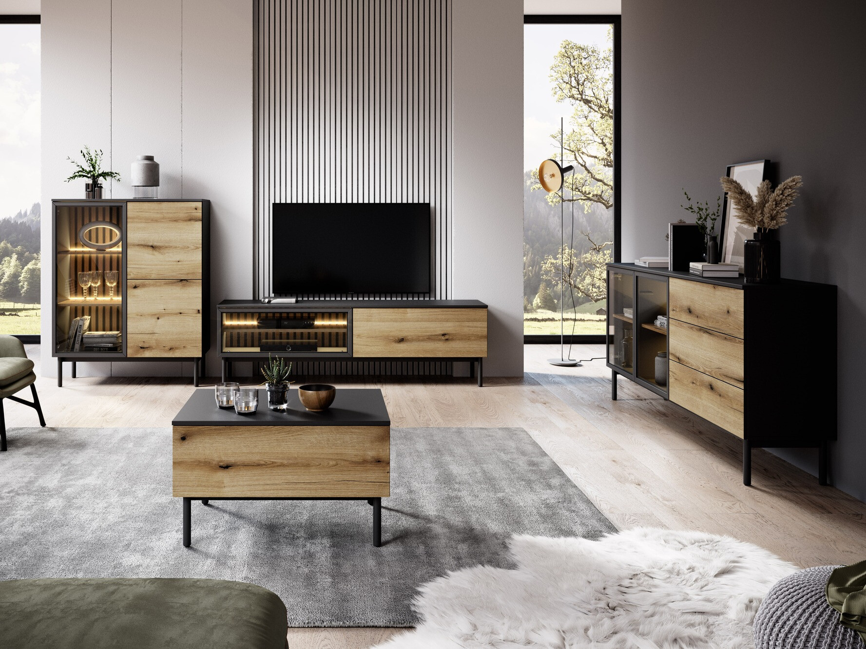 Wohnzimmer-Set Livmave 107 (Ja)