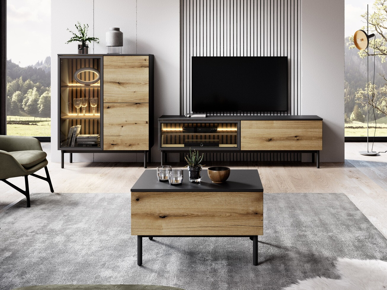 Wohnzimmer-Set Livmave 107 (Nein)