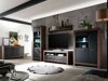 Wohnzimmer-Sets Dunfelu 105 (Monastery Eichenholzoptik + eichenholzoptik schwarz)