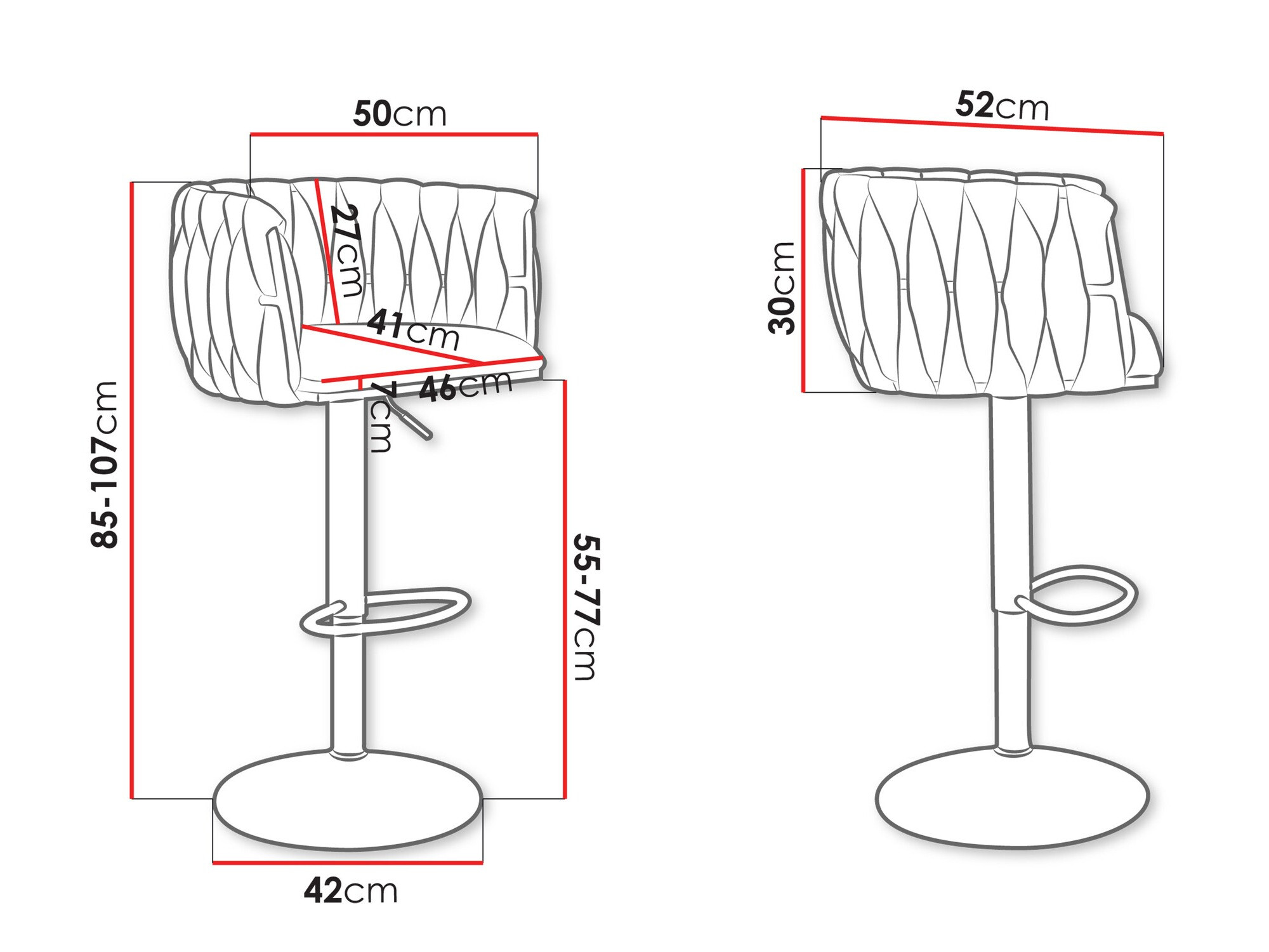 Barstuhl Comfivo Hilaritas IV (Gold + Beige)