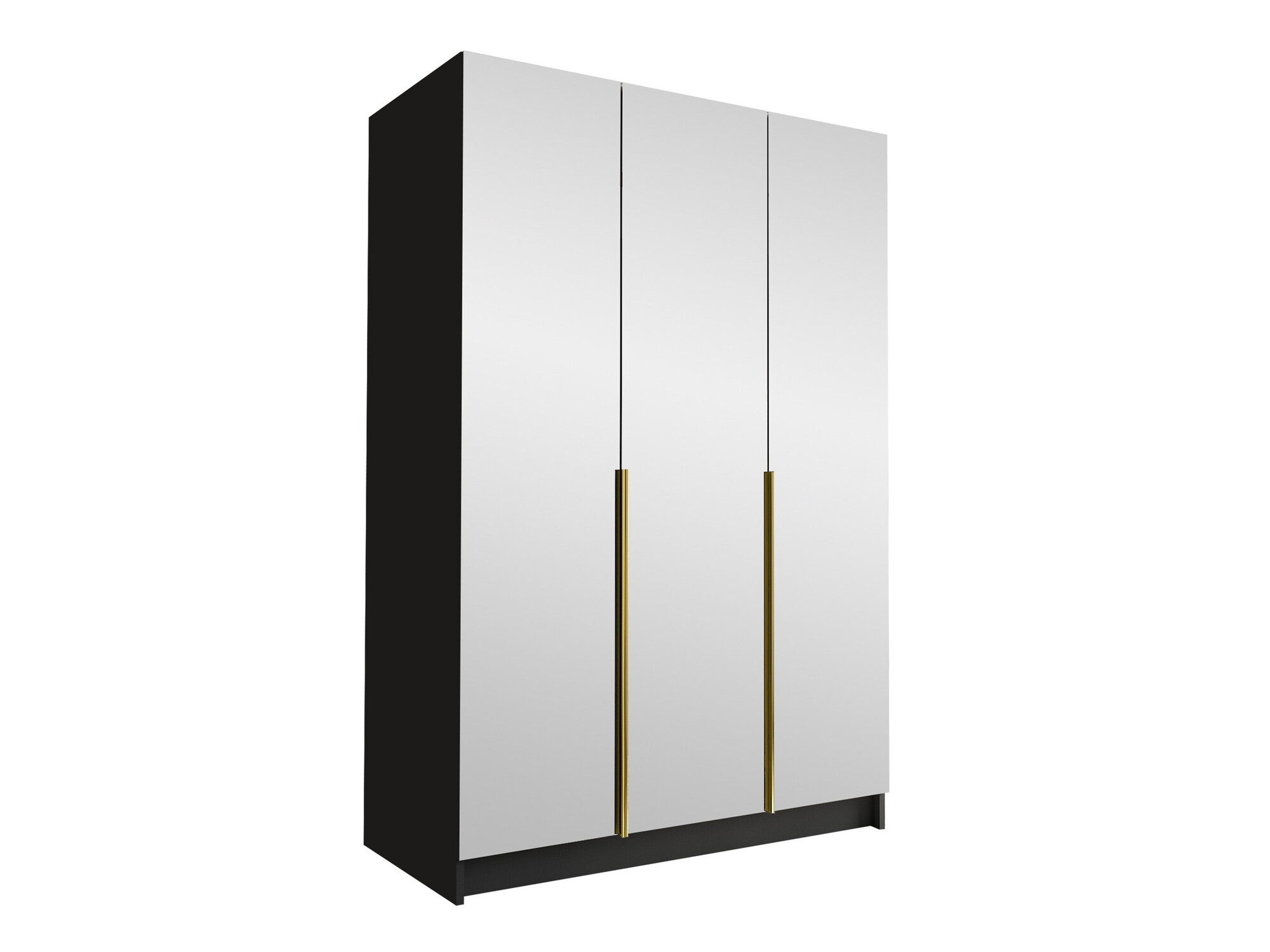 Kleiderschrank Closico Decoron III (Schwarz + Gold)