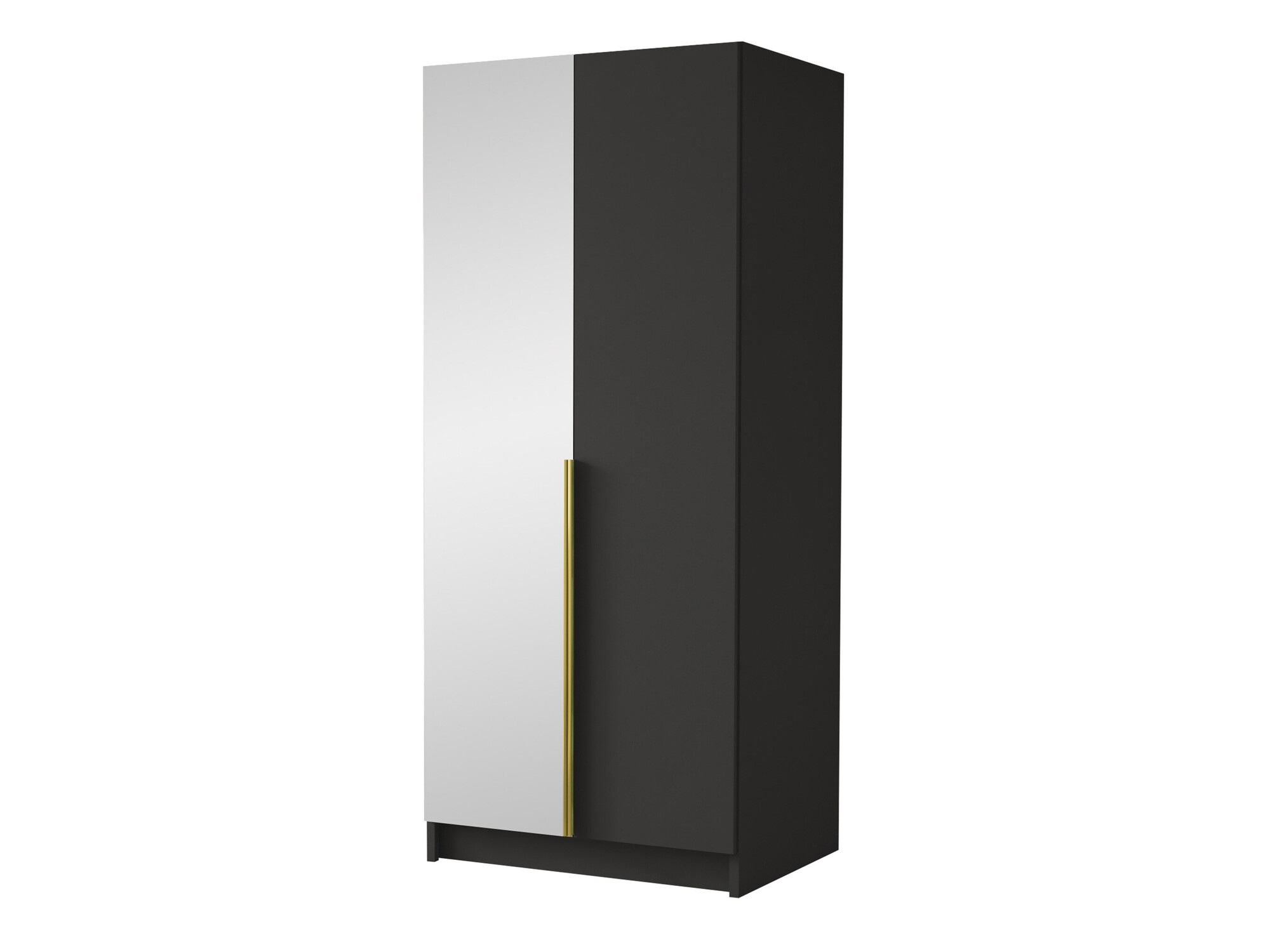 Kleiderschrank Closico Staton II (Schwarz + Gold)