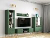 Wohnzimmer-Sets Flonovu 110 (Dunkelgrün + Gold)