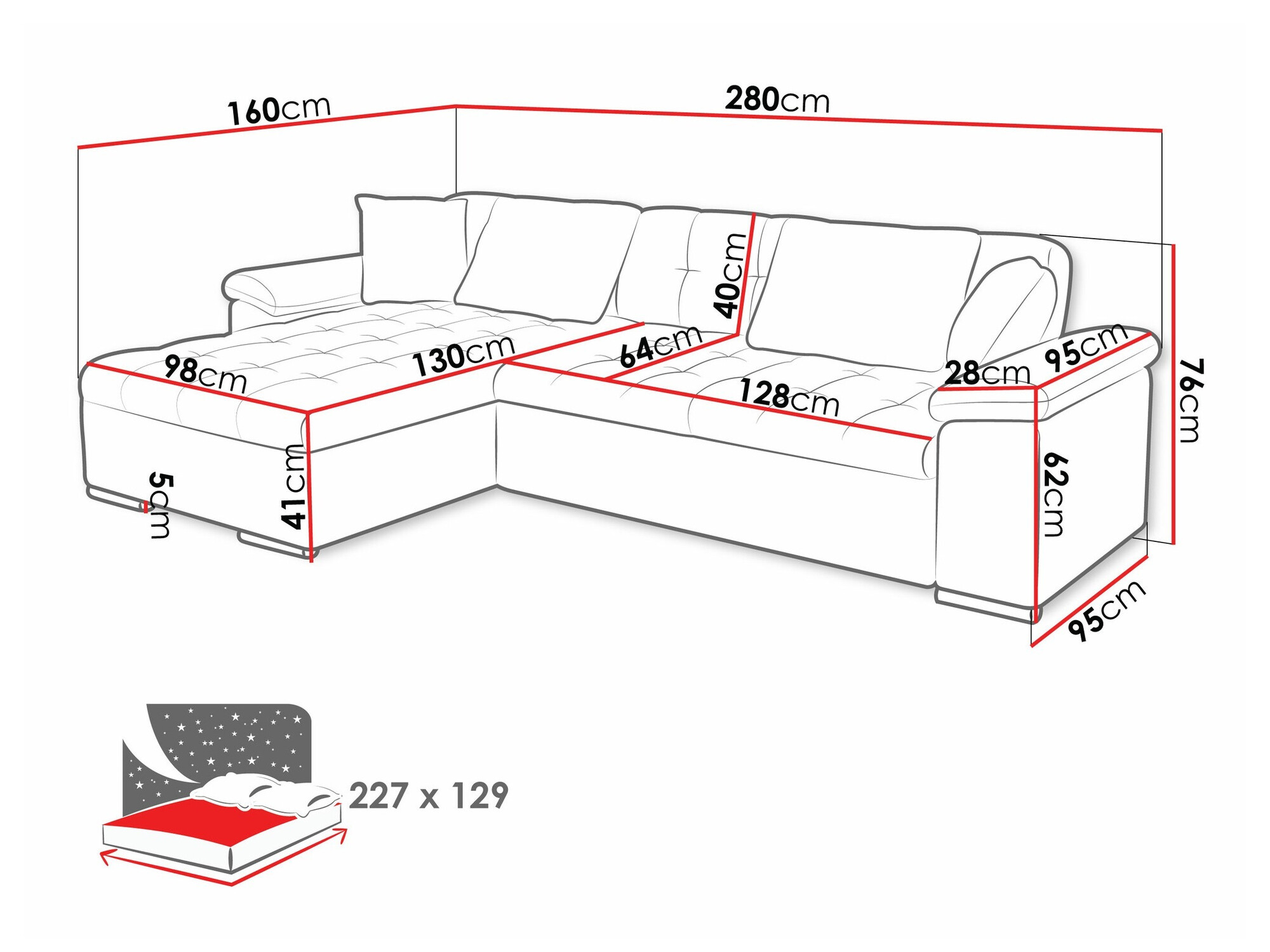 Ecksofa Comfivo Mica II (Tracy 211.01)