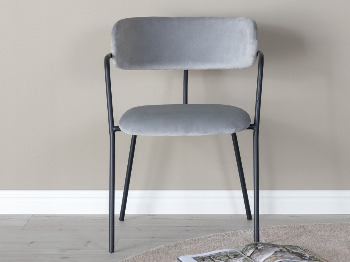 Stuhl Dallas 108 (Hellgrau + Schwarz)