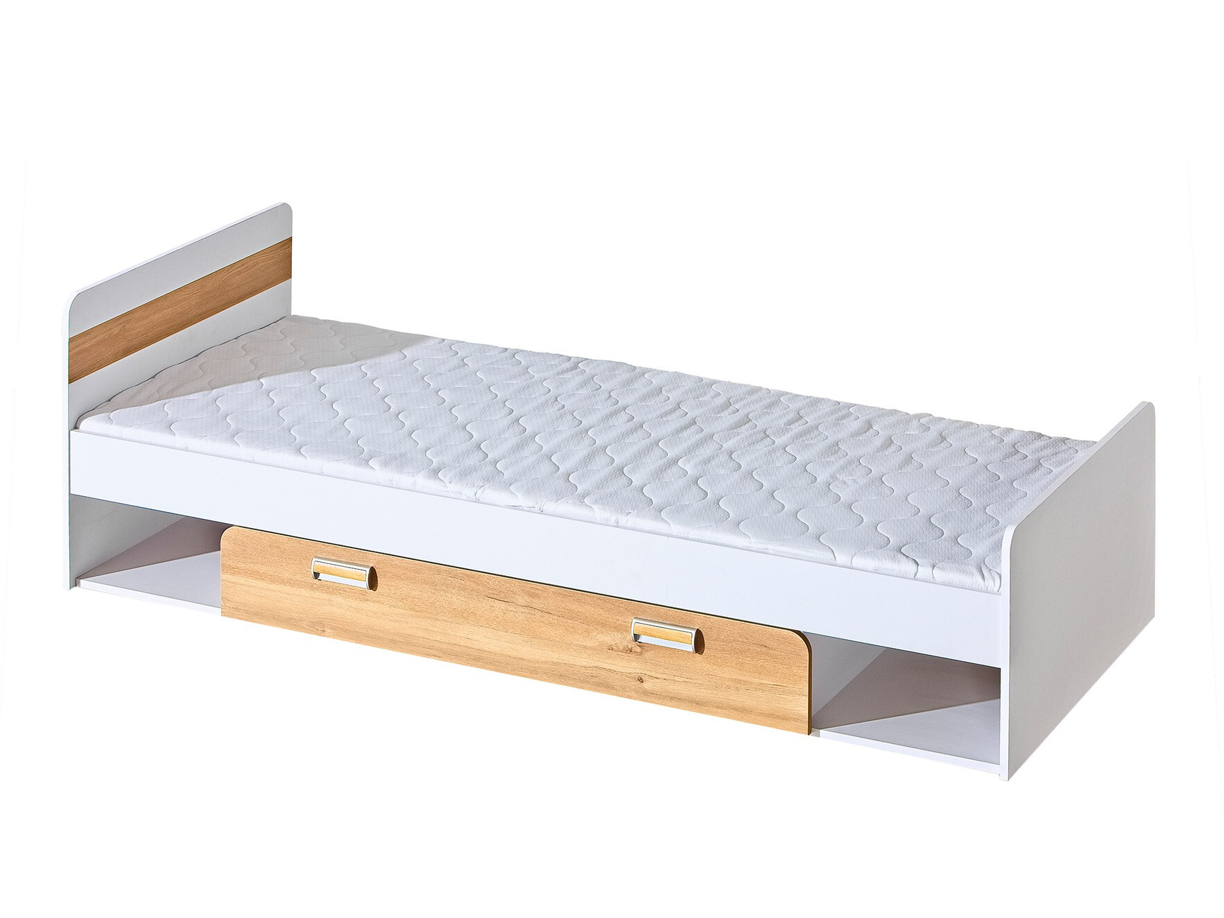 Bett Ophmora 112 (Eiche + Weiss)