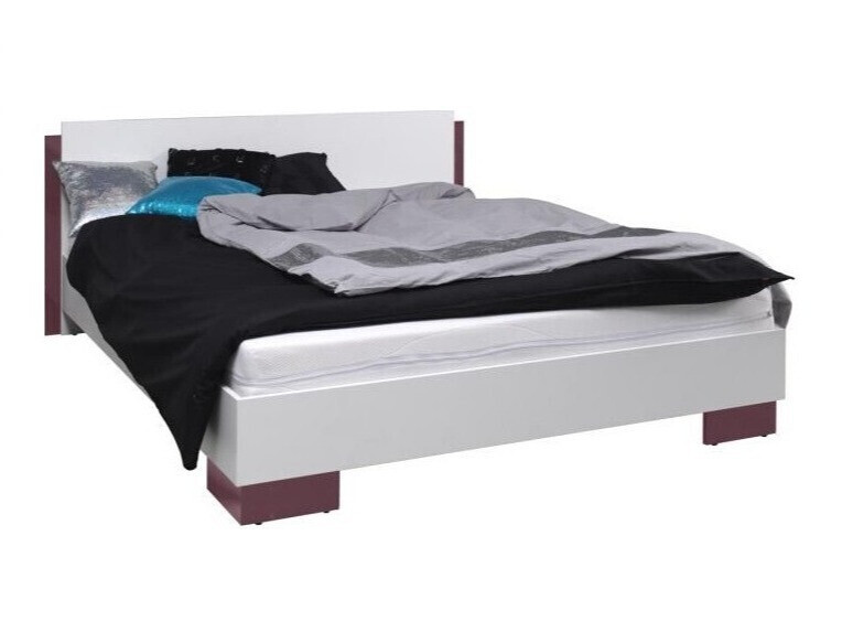Bett Murrieta 110 (Weiss + Glänzend Lila)