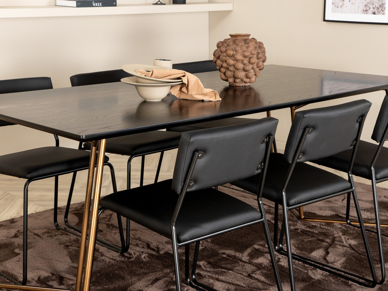 Essgruppe Dallas 2722 (Schwarz + Kupfer)