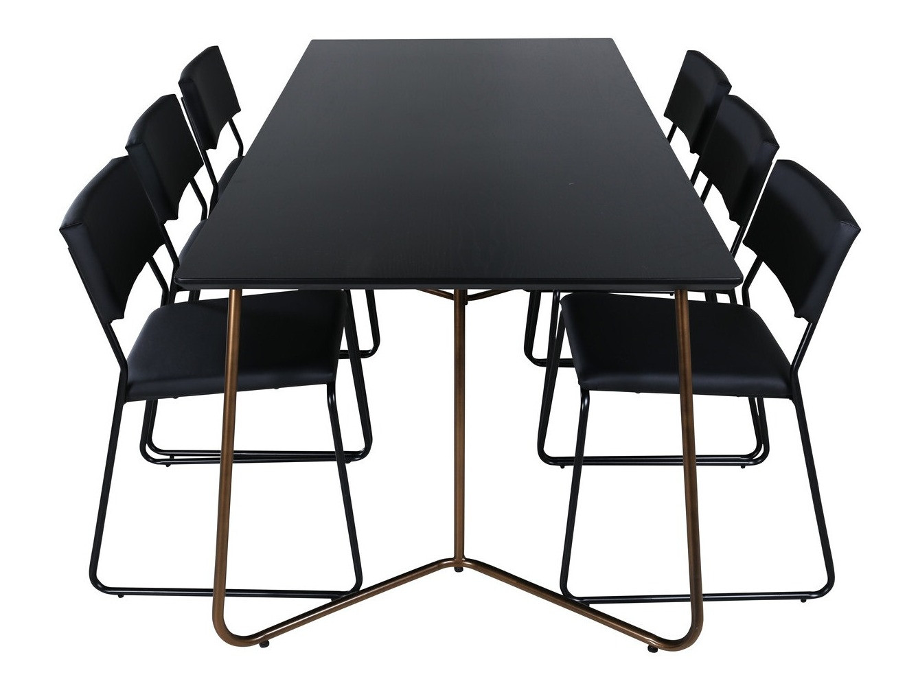 Essgruppe Dallas 2722 (Schwarz + Kupfer)