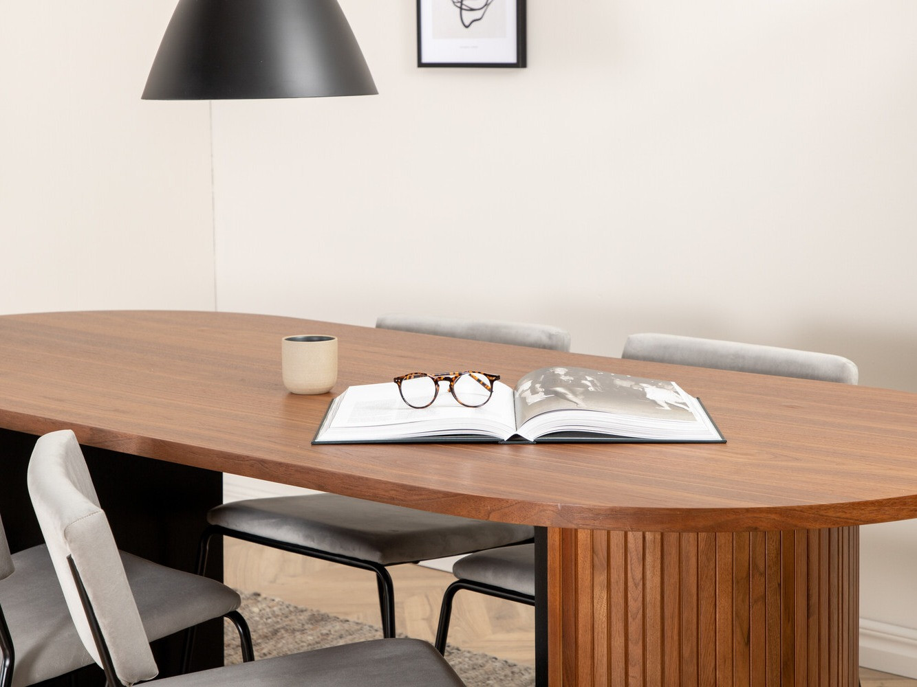 Essgruppe Dallas 2741 (Hellgrau + Schwarz)