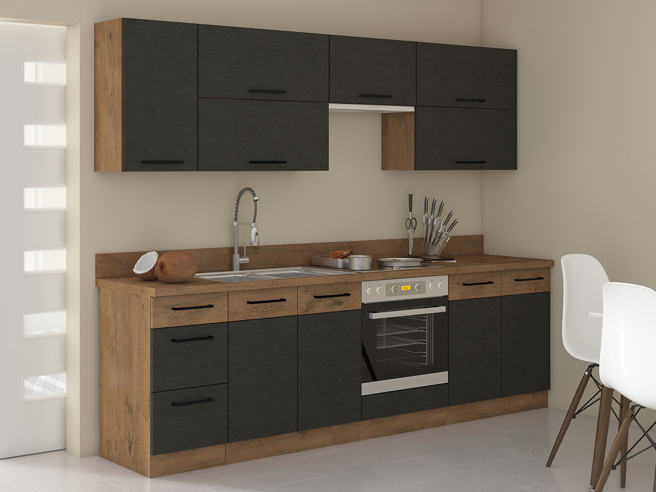 Modulares Küchenset Wood Grey 135