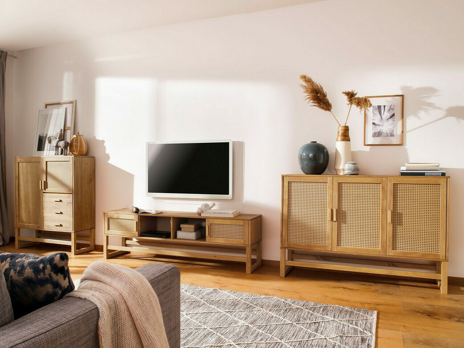 Sideboard Nucalu 106 (Kiefernholzoptik)