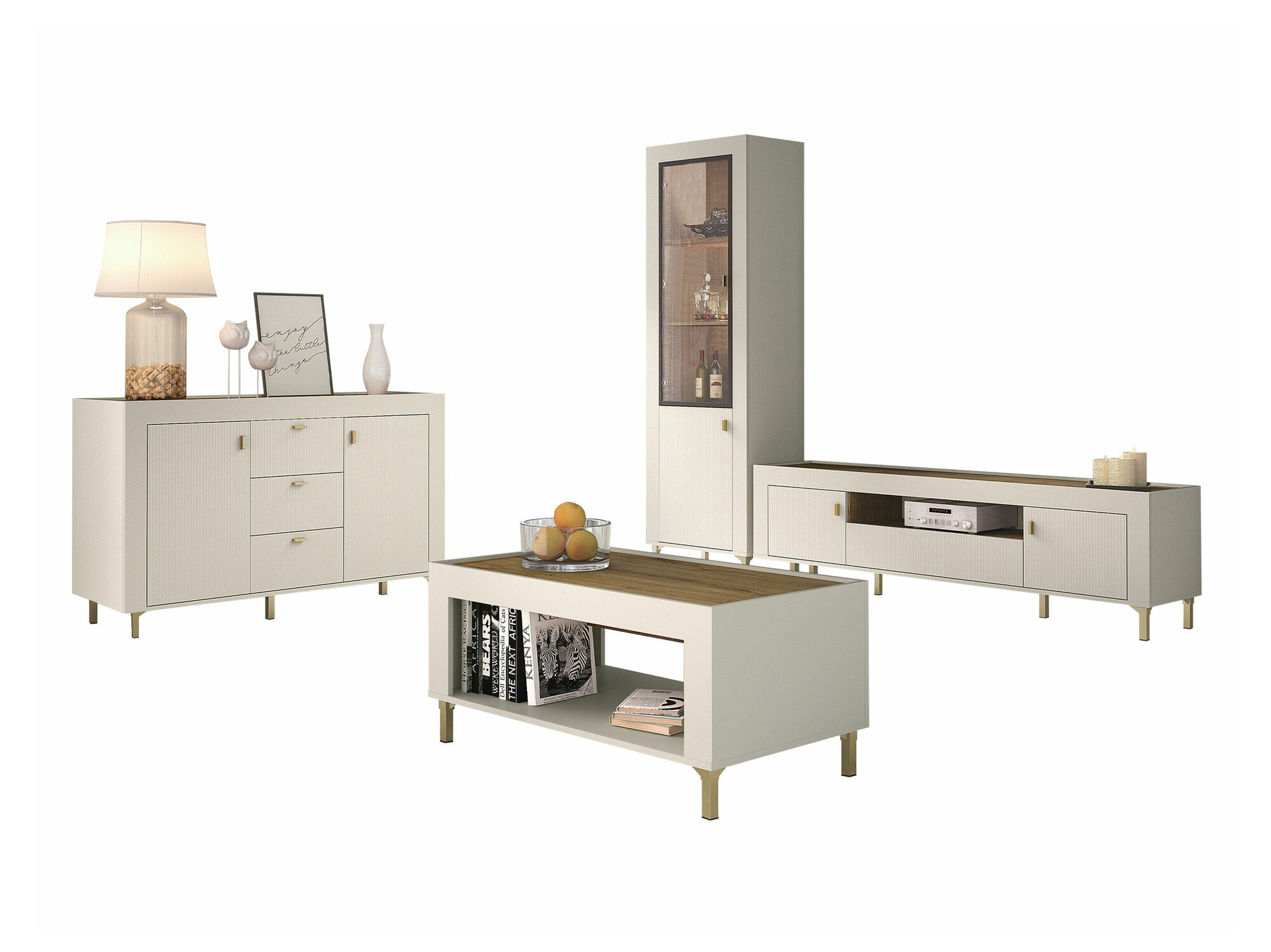 Wohnzimmer-Set Mormavu 114 (Kaschmir)