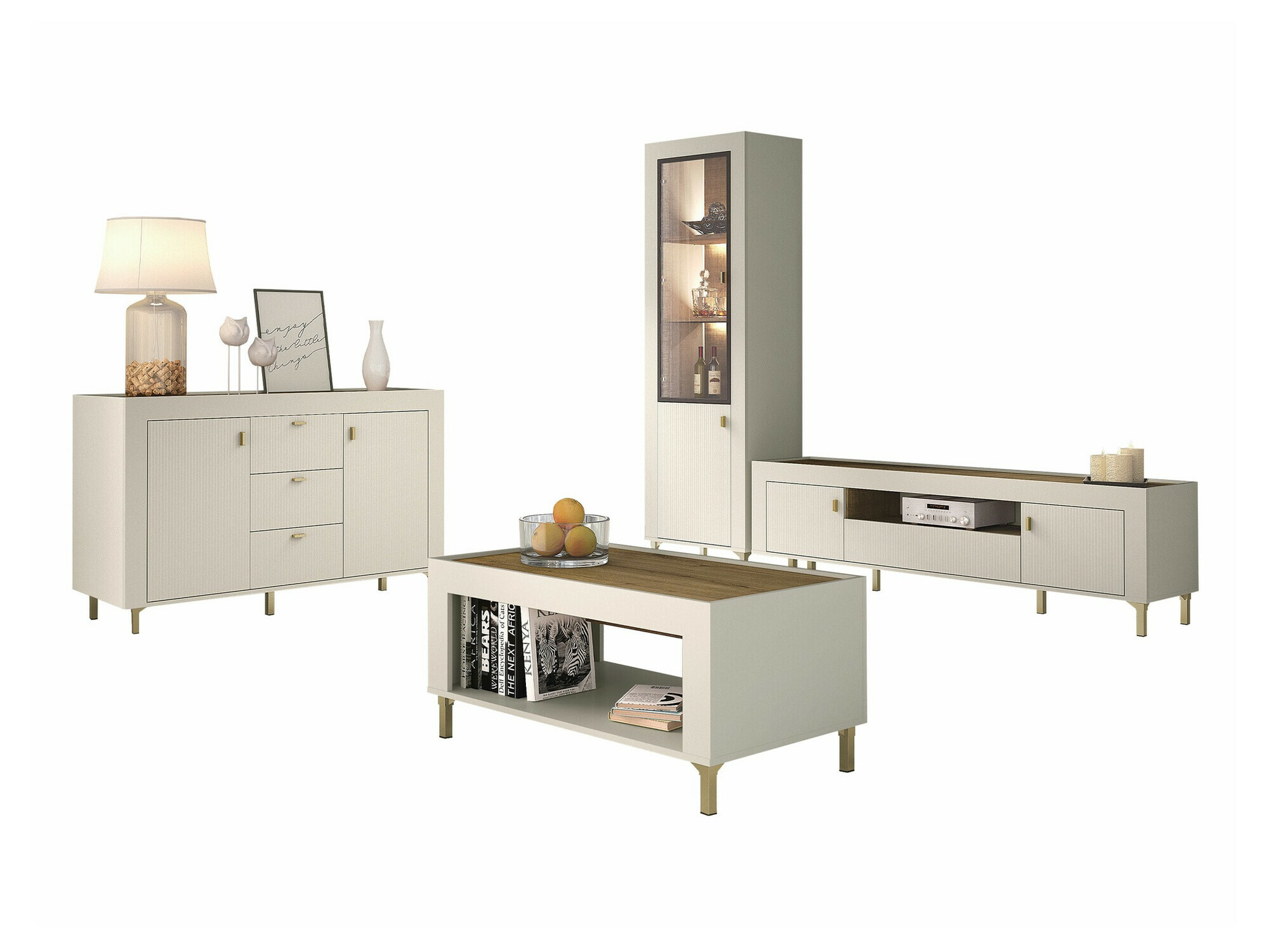 Wohnzimmer-Set Mormavu 114 (Kaschmir)