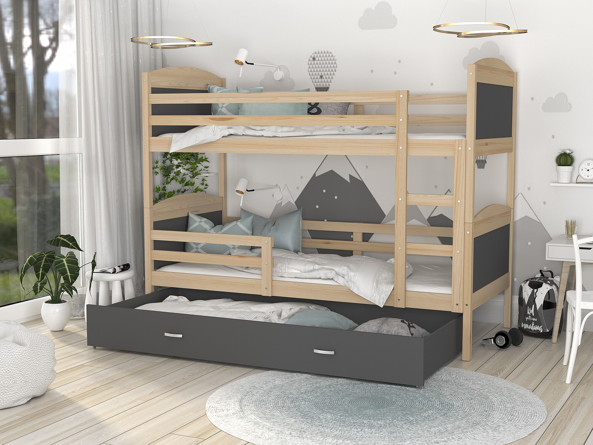 Etagenbett Aurora 101 (Kiefernholzoptik)
