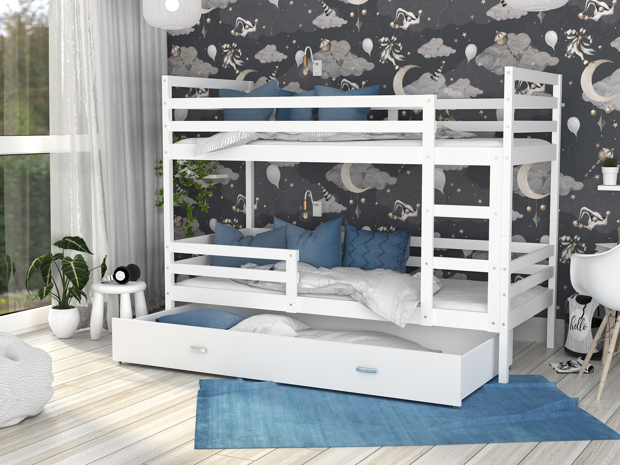 Etagenbett Aurora 106 (Weiss)
