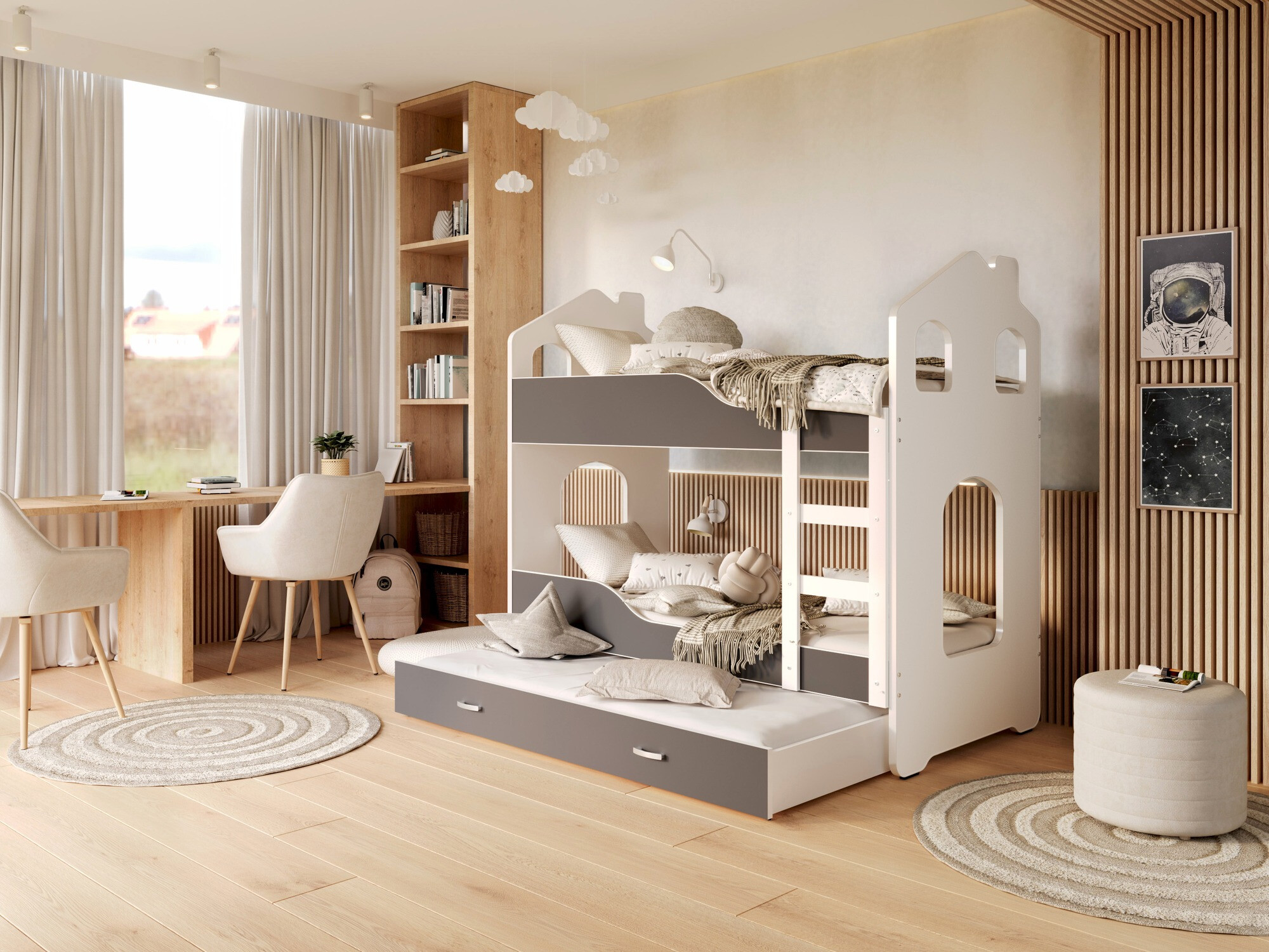 Etagenbett Aurora 114 (Grau)