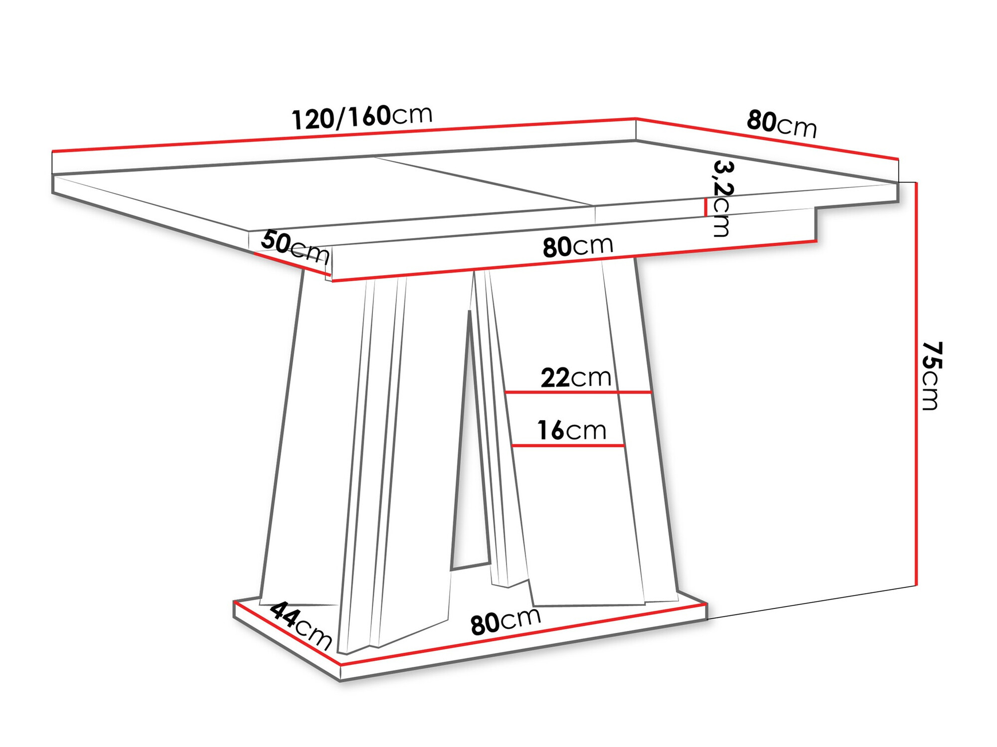 Tisch Goodyear 129 (Artisan Eichenholzoptik)