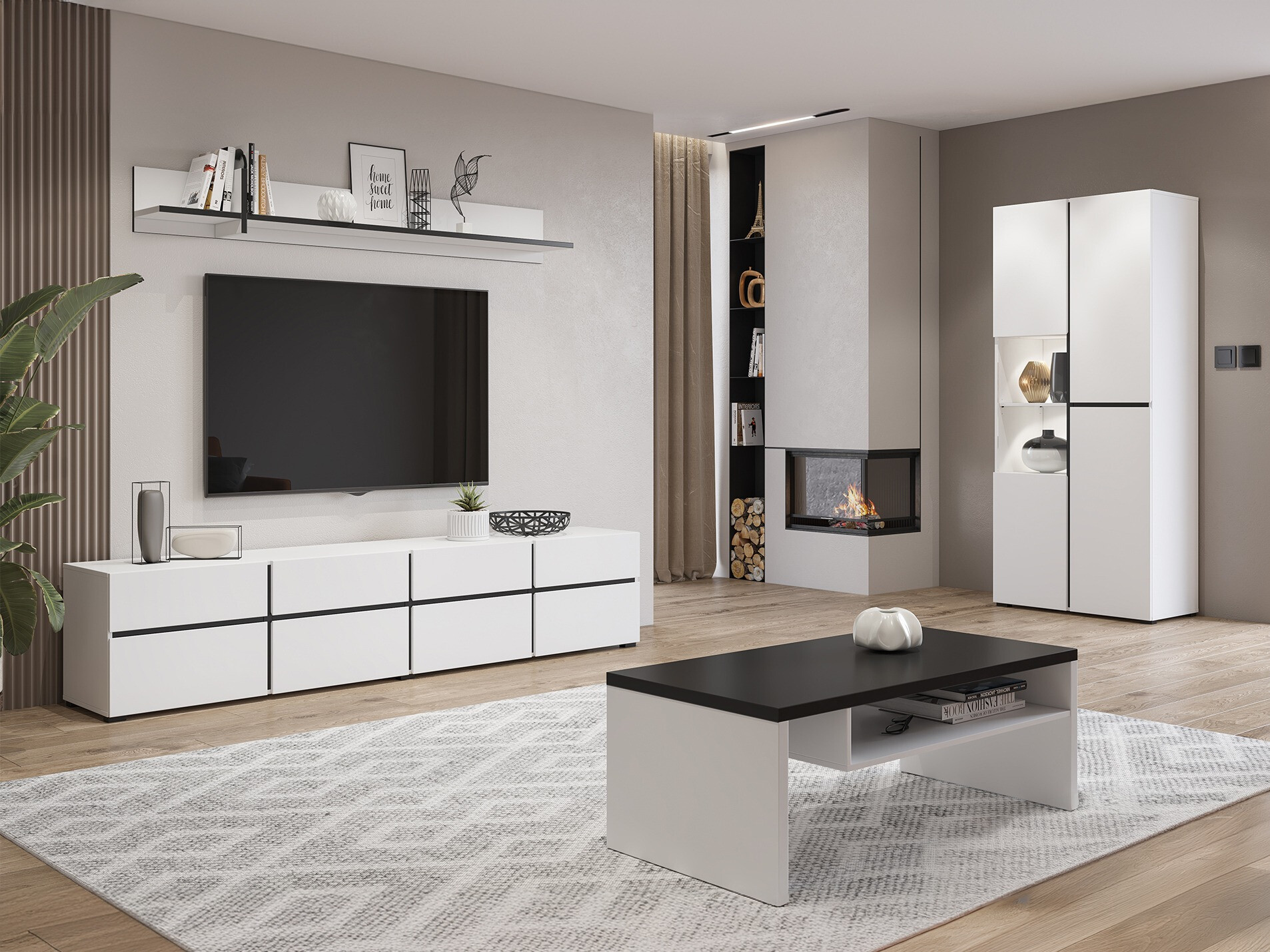 Wohnzimmer-Sets Alfere 117 (Weiss)