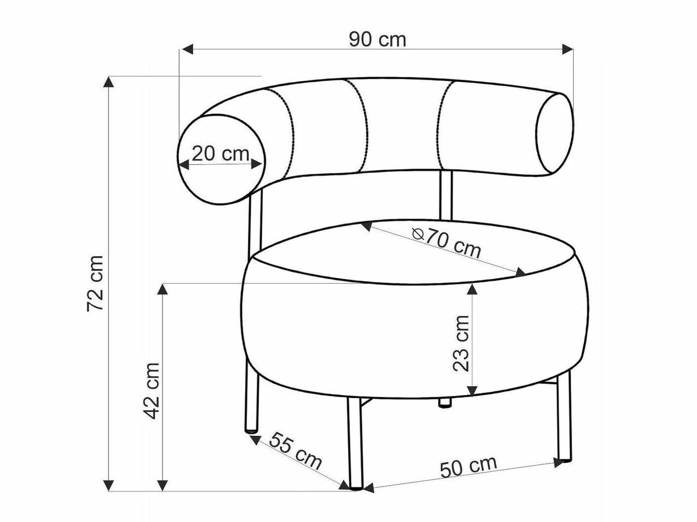 Sessel Houston 2052 (Cinnamon)