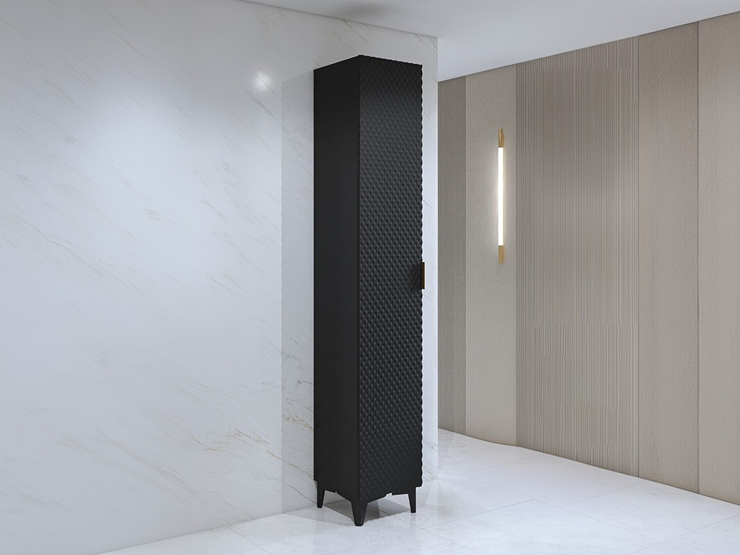 Stehender Badezimmerschrank Liretu 100 (Schwarz)