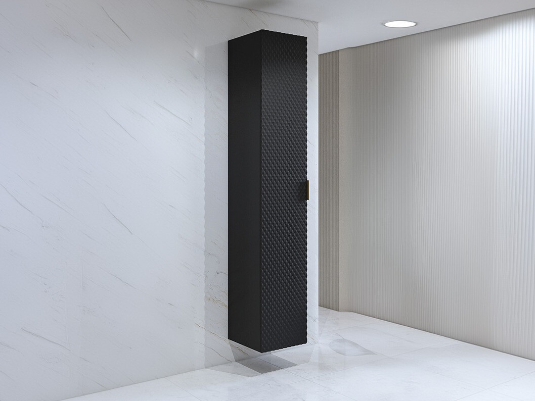 Wandhängeschrank für Badezimmer Liretu 105 (Schwarz)