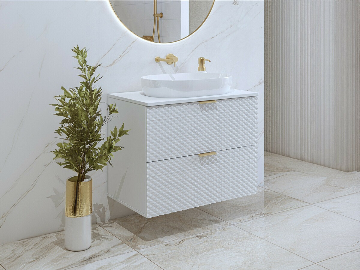 Hängeschrank für Waschbecken Liretu 107 (Weiss)