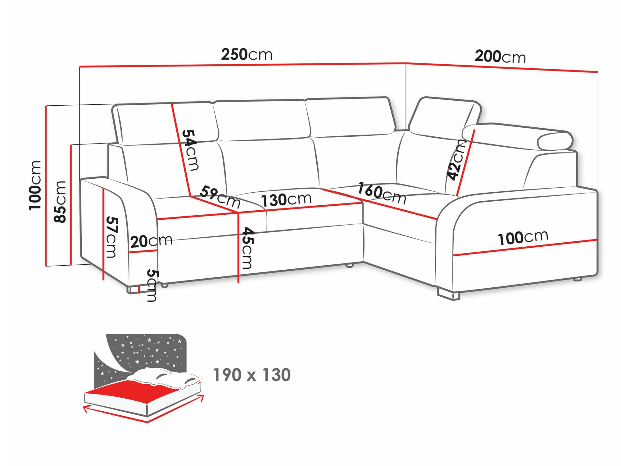 Ecksofa Ovos III (Crown 17)
