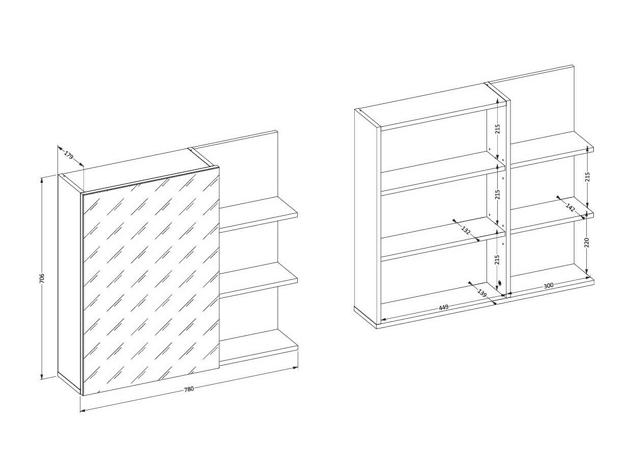 Badezimmerspiegelschrank Tecavu 102 (Weiss glänzend + Weiss)
