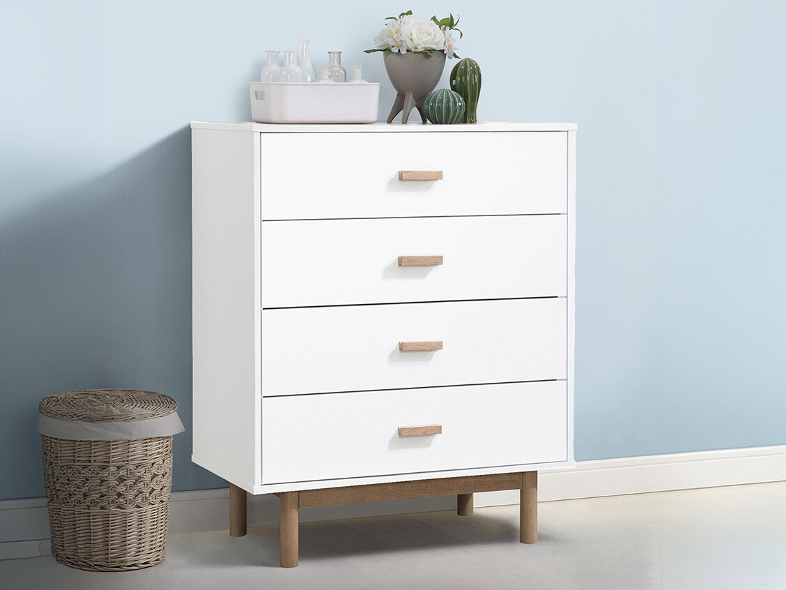 Kommoden Nolcalu 103 (Weiss + Eichenholzoptik)