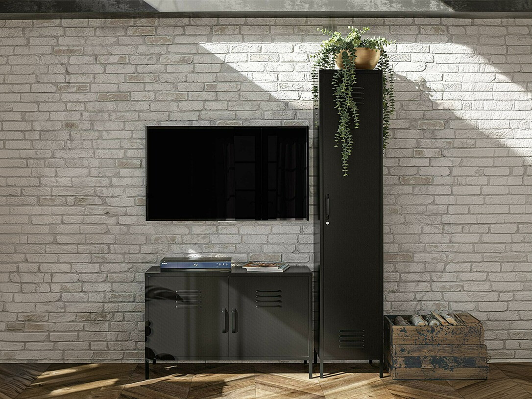 Wohnzimmer-Sets Ophfere 105 (Schwarz)