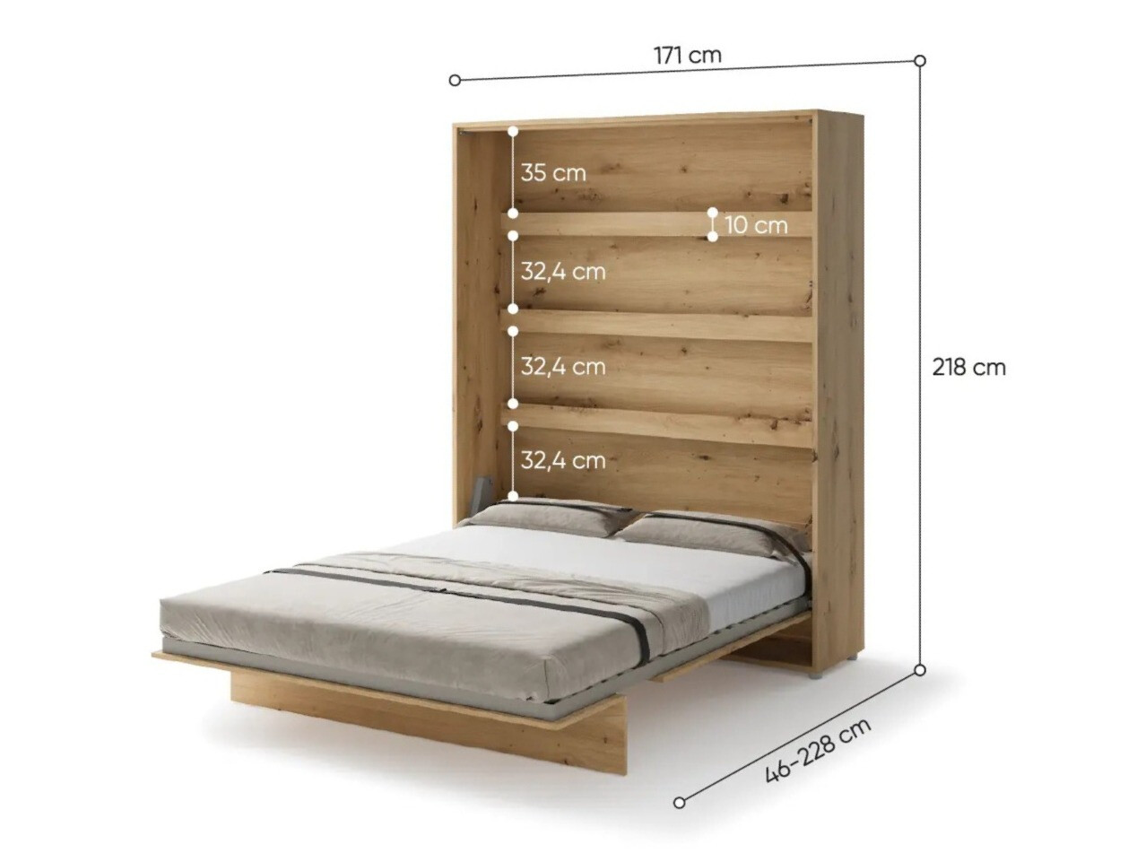 Schrankbett Concept Pro Lenart (Artisan Eichenholzoptik)