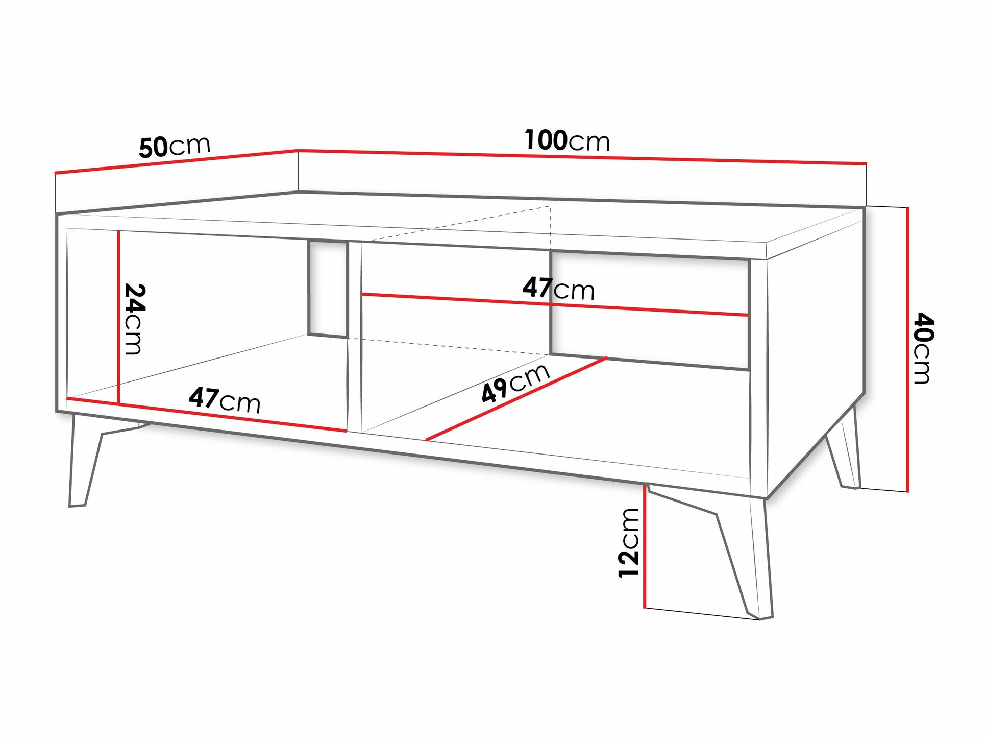 Couchtisch Comfivo 492 (Weiss)