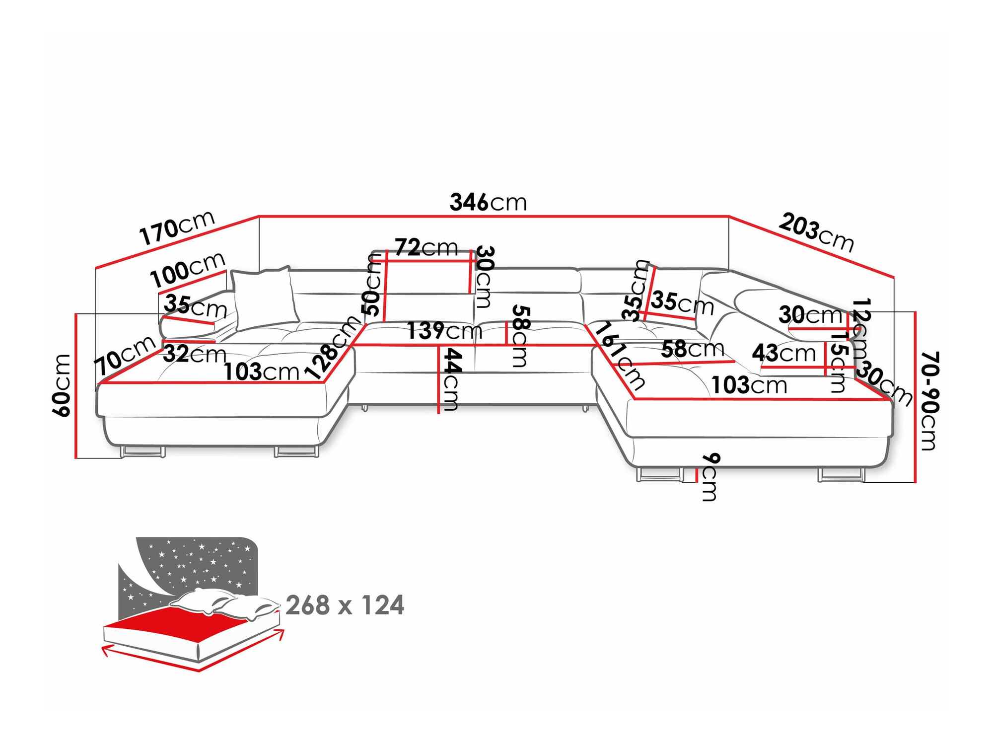 Ecksofa Comfivo Eliferu 103 (Flow 09)