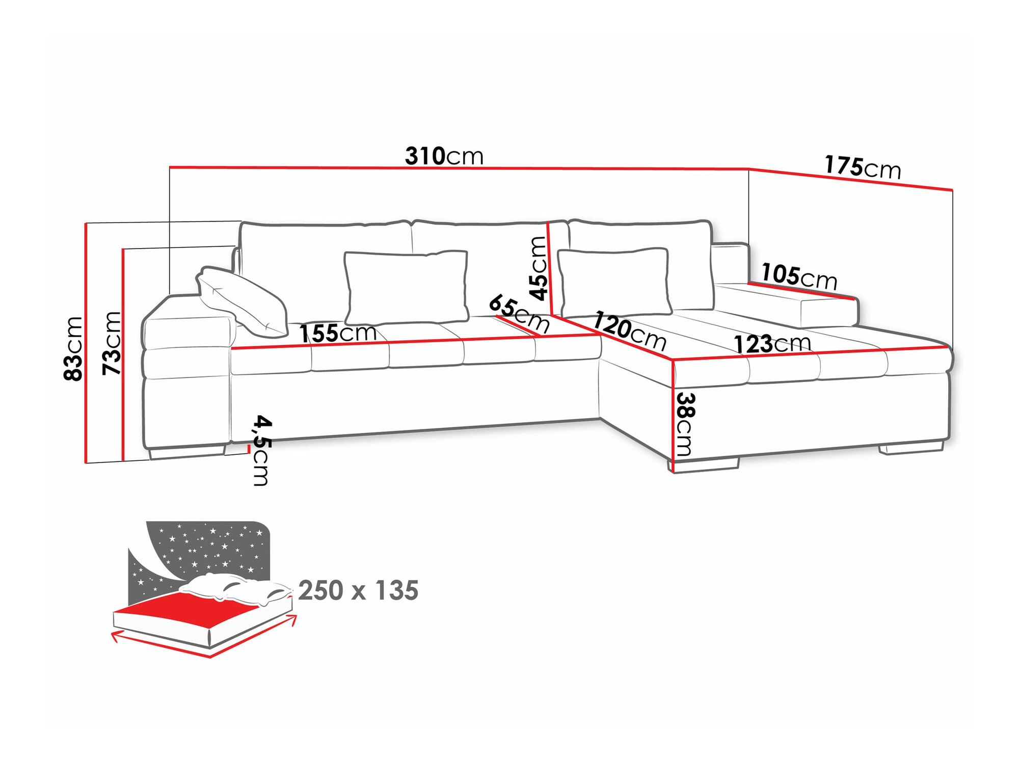 Ecksofa Comfivo Olivetum II (Wave 09)