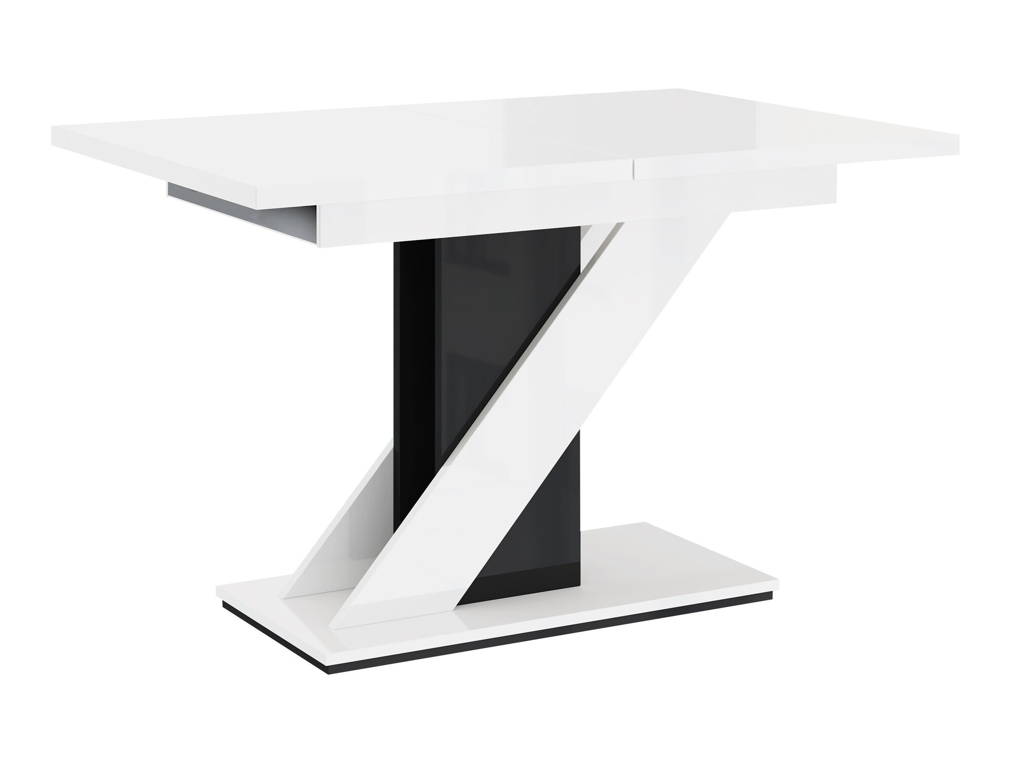 Tisch Goodyear 105 (Weiss glänzend + Schwarz glänzend)