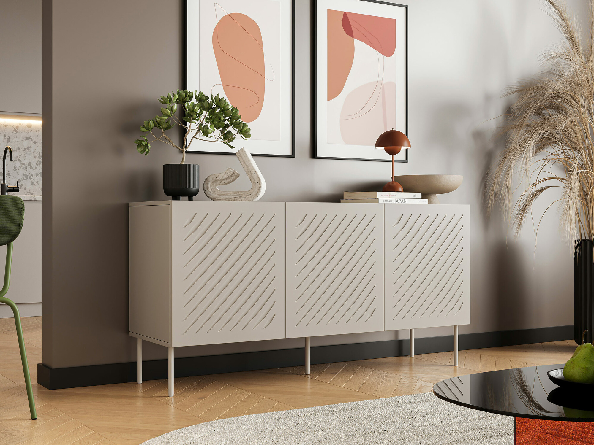Sideboard Tolfelo 100 (Beige)