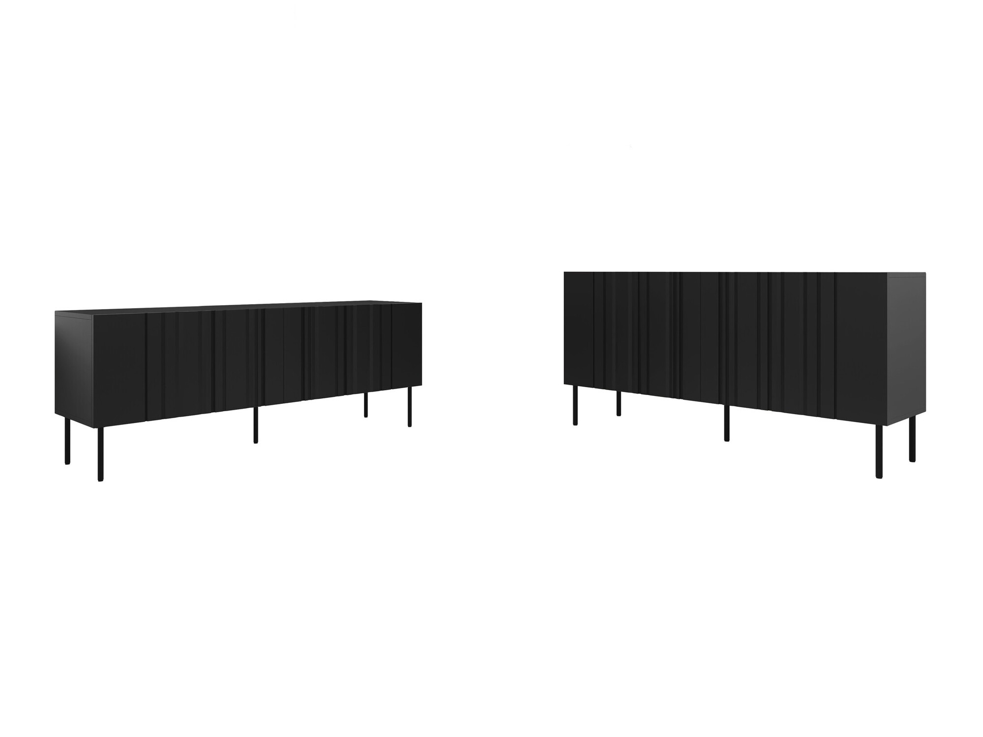 Wohnzimmer-Set Evavese 105 (Schwarz)