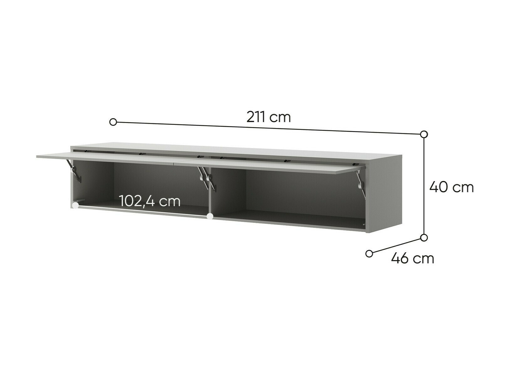 Hängeschrank Concept Lenart (Grau)