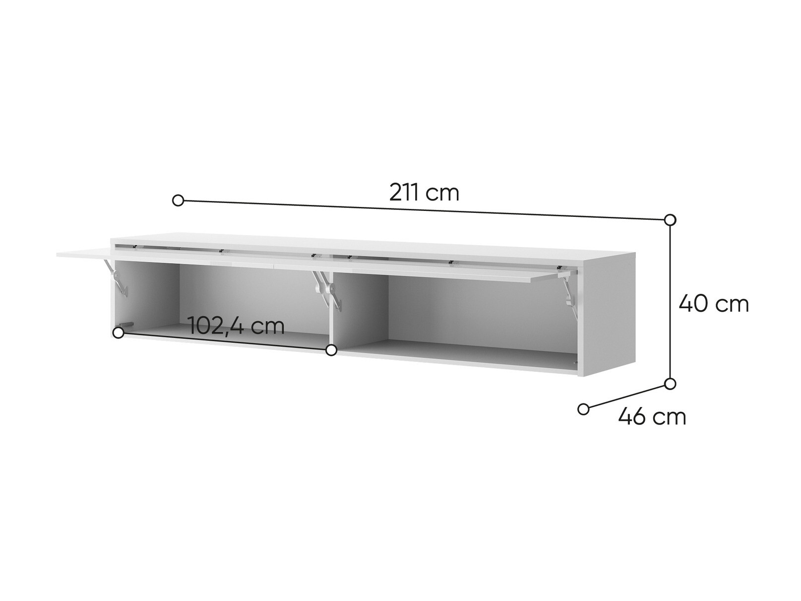 Hängeschrank Concept Pro Lenart (Weiss)