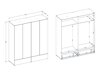 Kleiderschrank Alfere 119 (Weiss)